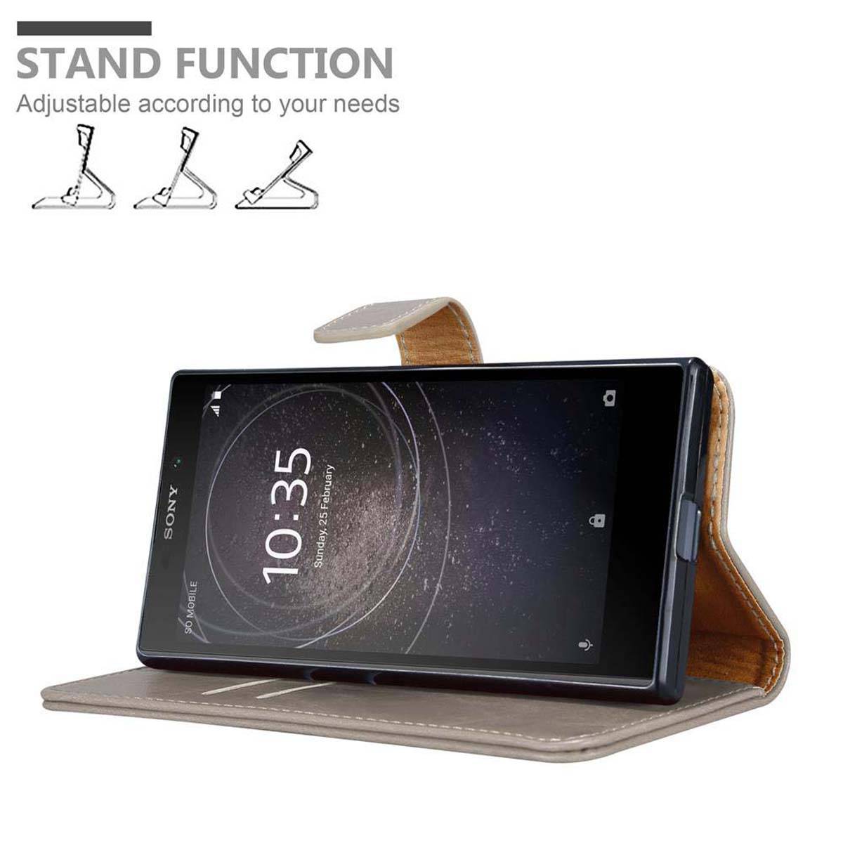 Cadorabo Hülle für Sony Xperia L2 Schutzhülle in Braun Handyhülle Book Tasche Case Etui Luxury