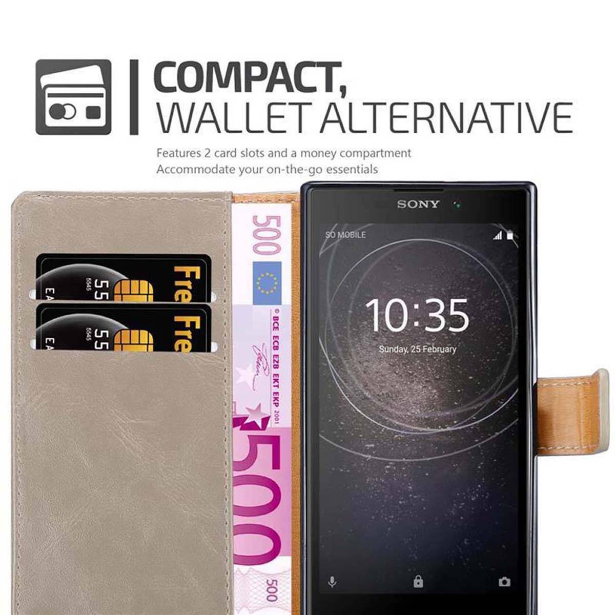 Cadorabo Hülle für Sony Xperia L2 Schutzhülle in Braun Handyhülle Book Tasche Case Etui Luxury