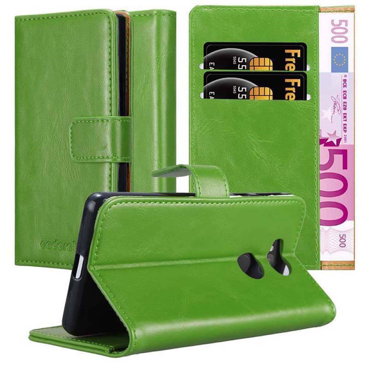 Cadorabo Hülle für Sony Xperia L2 Schutzhülle in Grün Handyhülle Book Tasche Case Etui Luxury