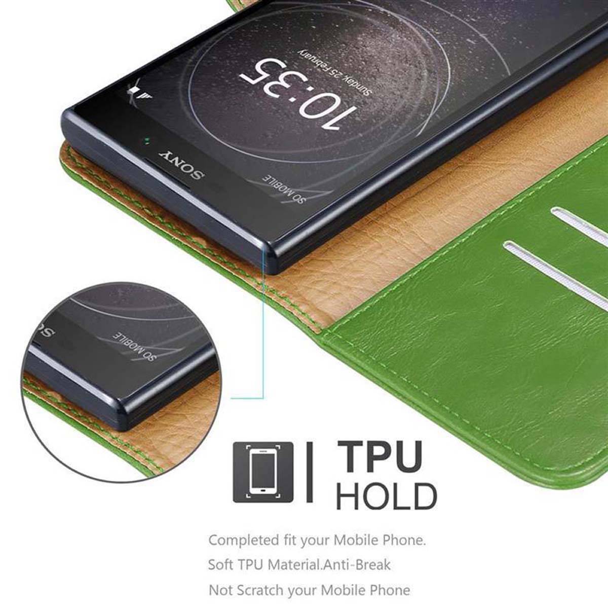 Cadorabo Hülle für Sony Xperia L2 Schutzhülle in Grün Handyhülle Book Tasche Case Etui Luxury