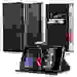 Cadorabo Hülle für Sony Xperia Z Schutzhülle in Schwarz Handyhülle Book Tasche Case Etui Luxury