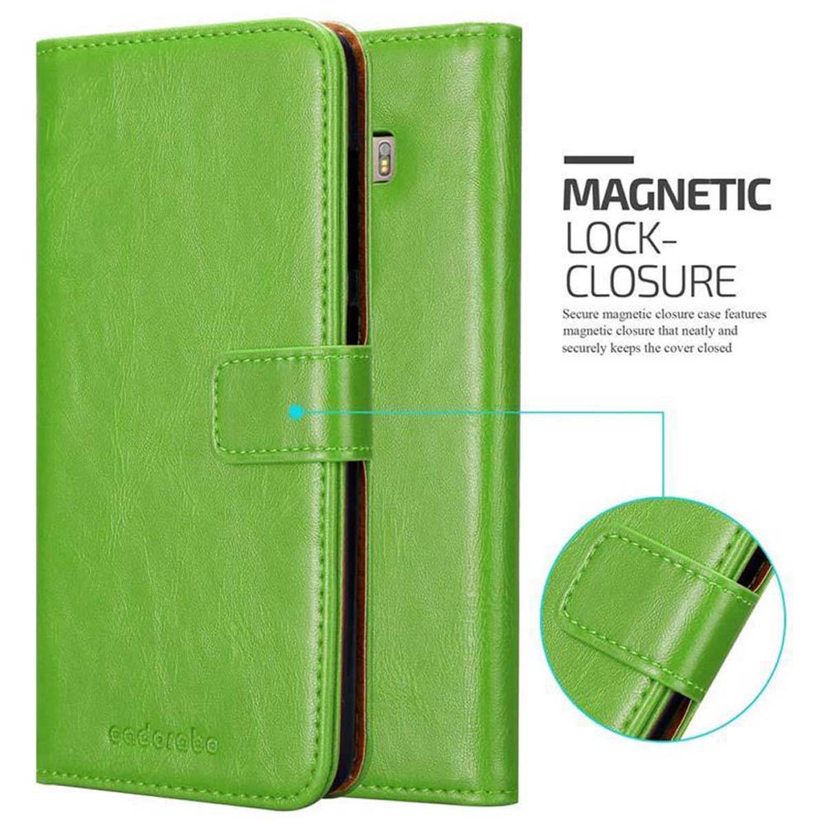 Cadorabo Hülle für Asus ZenFone 3 DELUXE Schutzhülle in Grün Handyhülle Book Tasche Case Etui Luxury