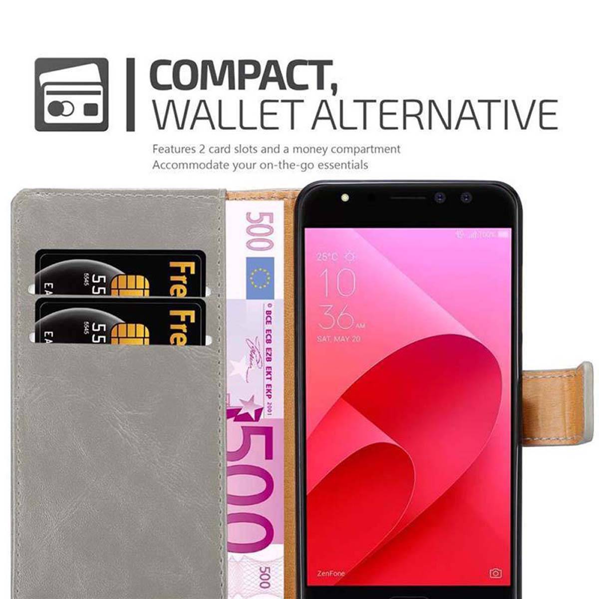 Cadorabo Hülle für Asus ZenFone 4 Selfie PRO Schutzhülle in Braun Handyhülle Book Tasche Case Etui Luxury