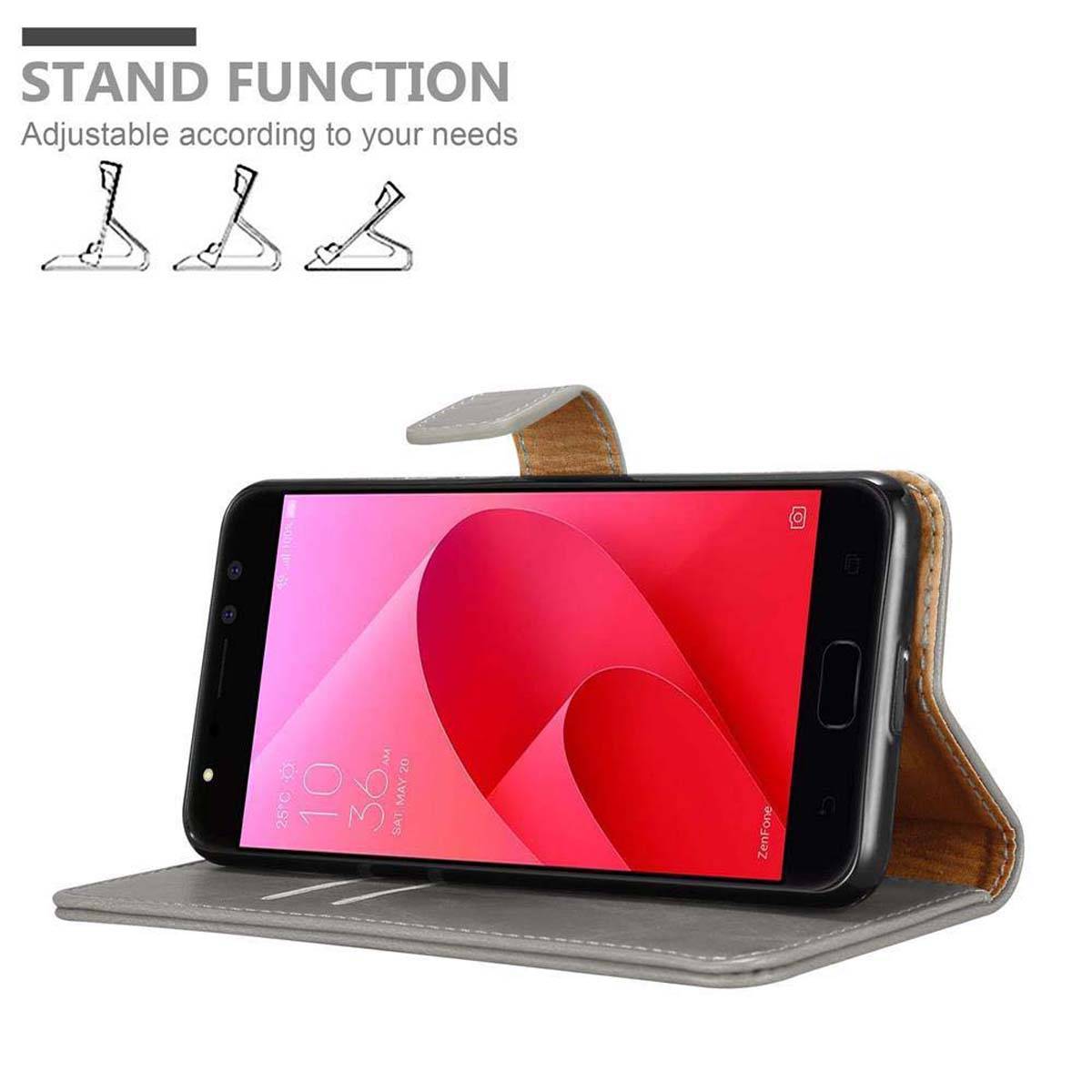 Cadorabo Hülle für Asus ZenFone 4 Selfie PRO Schutzhülle in Braun Handyhülle Book Tasche Case Etui Luxury
