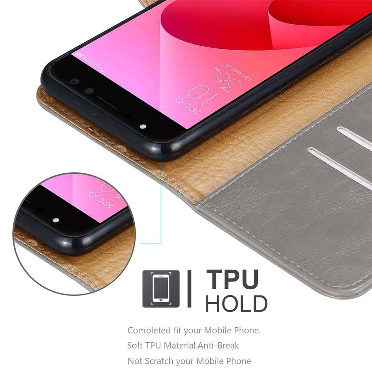 Cadorabo Hülle für Asus ZenFone 4 Selfie PRO Schutzhülle in Braun Handyhülle Book Tasche Case Etui Luxury