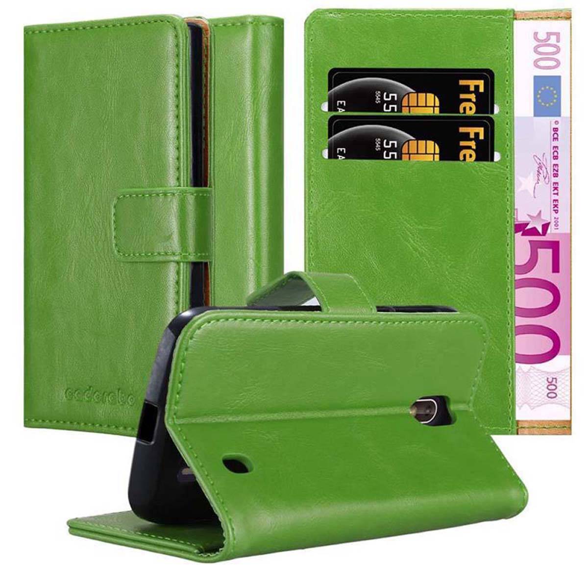 Cadorabo Hülle für Nokia 1 2018 Schutzhülle in Grün Handyhülle Book Tasche Case Etui Luxury