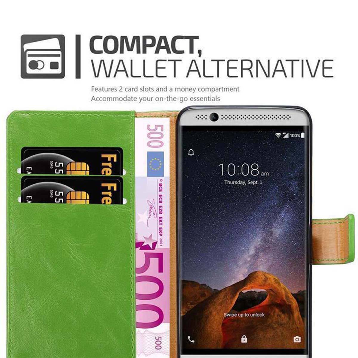 Cadorabo Hülle für ZTE Axon 7 MINI Schutzhülle in Grün Handyhülle Book Tasche Case Etui Luxury