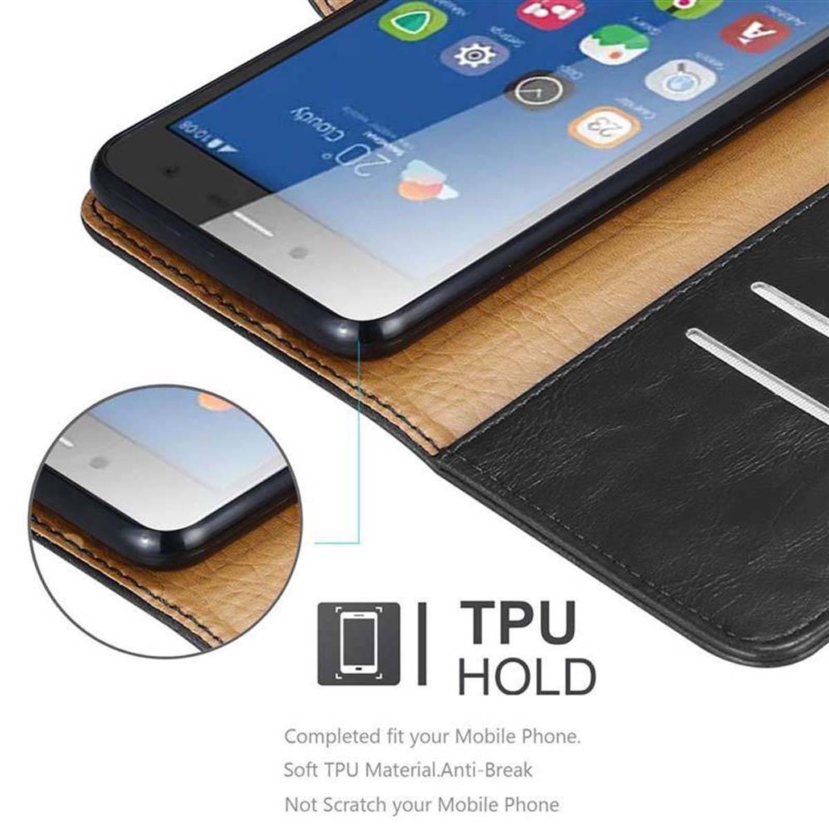 Cadorabo Hülle für ZTE Blade L7 Schutzhülle in Schwarz Handyhülle Book Tasche Case Etui Luxury