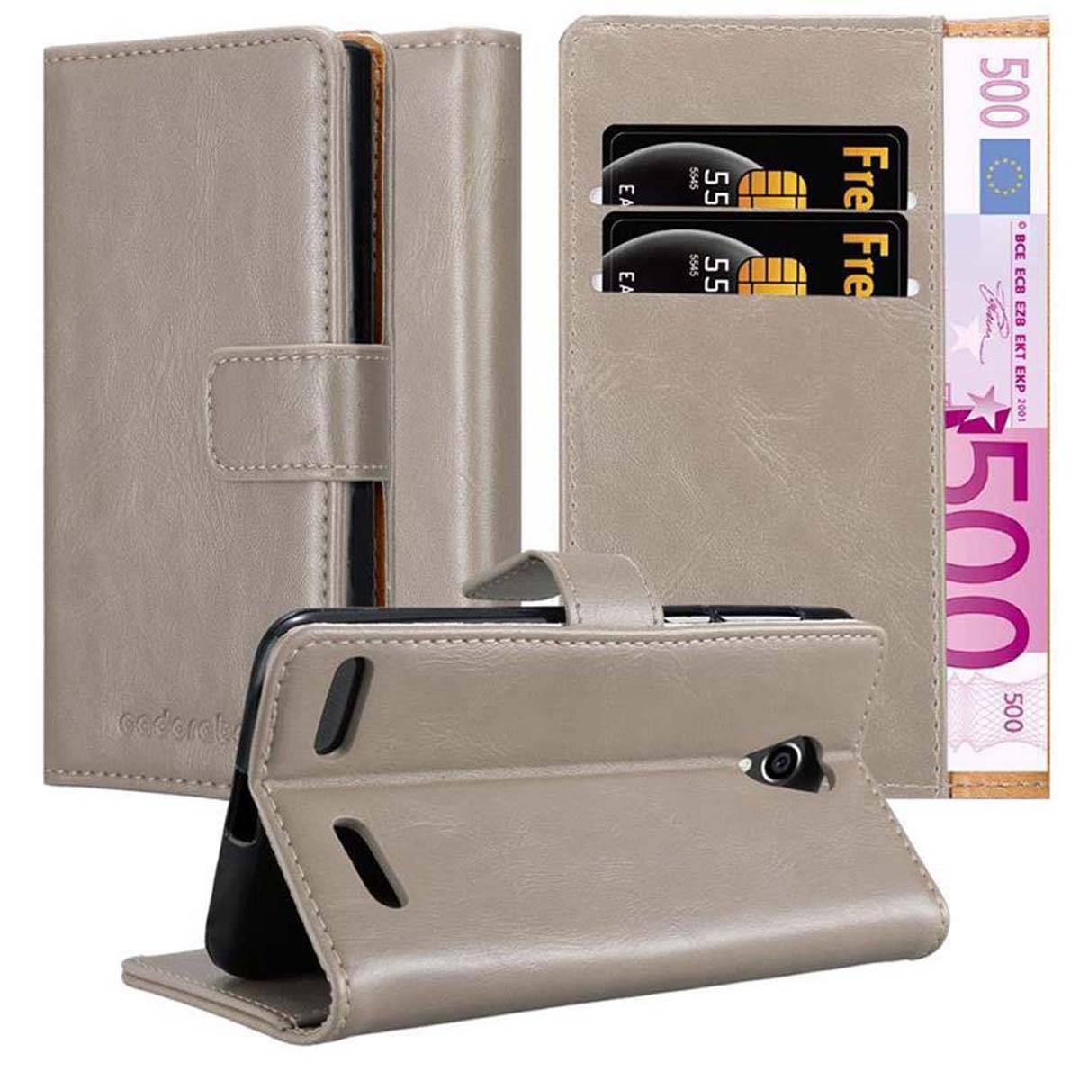 Cadorabo Hülle für ZTE Blade L7 Schutzhülle in Braun Handyhülle Book Tasche Case Etui Luxury