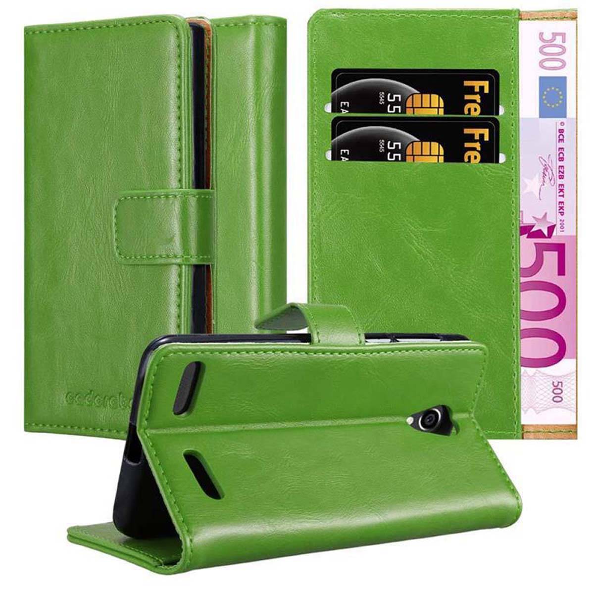Cadorabo Hülle für ZTE Blade L7 Schutzhülle in Grün Handyhülle Book Tasche Case Etui Luxury