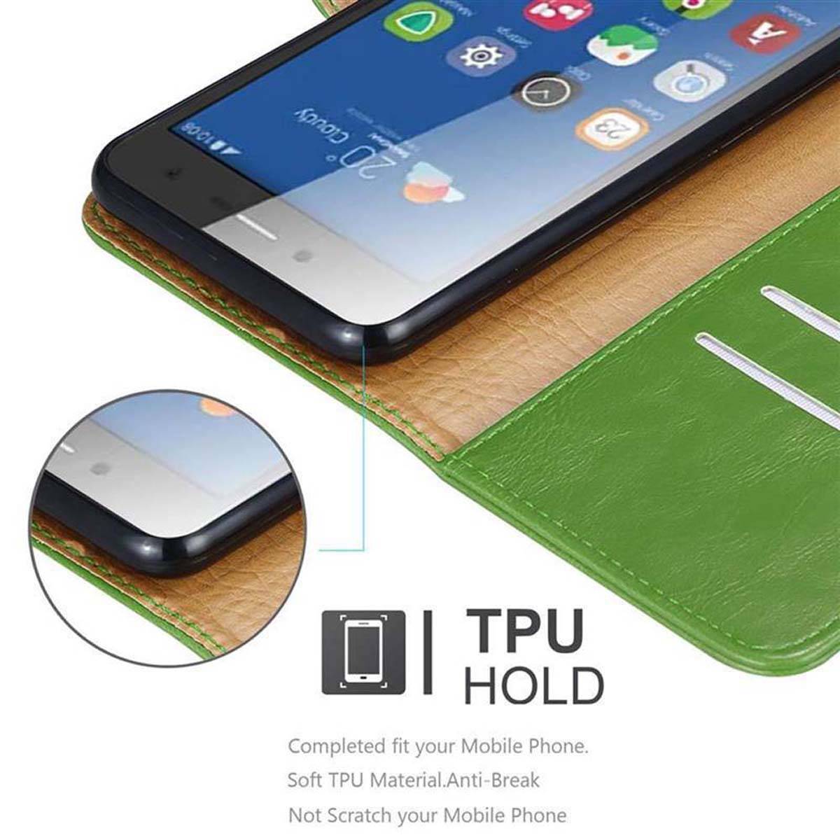 Cadorabo Hülle für ZTE Blade L7 Schutzhülle in Grün Handyhülle Book Tasche Case Etui Luxury