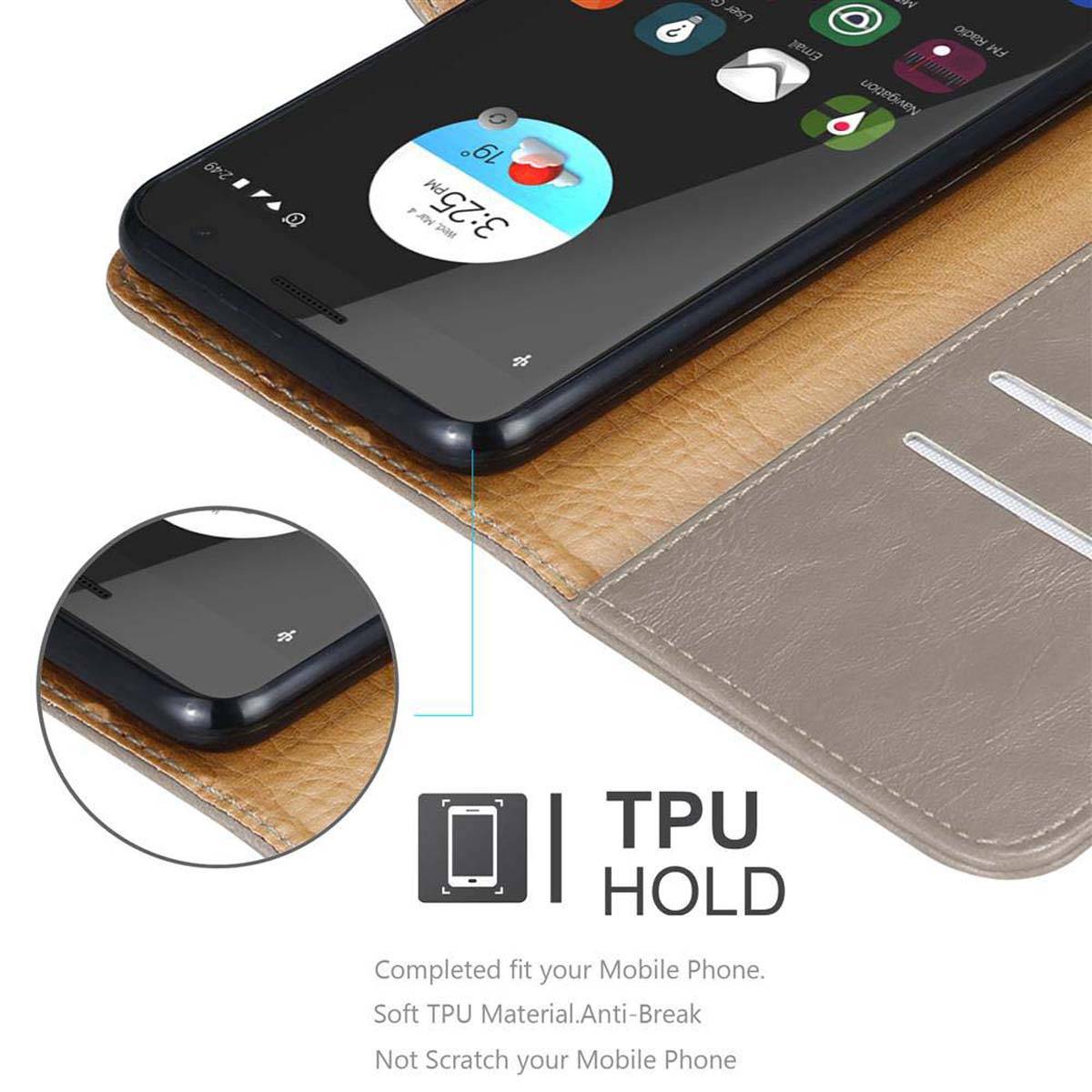 Cadorabo Hülle für ZTE Blade V7 Schutzhülle in Braun Handyhülle Book Tasche Case Etui Luxury