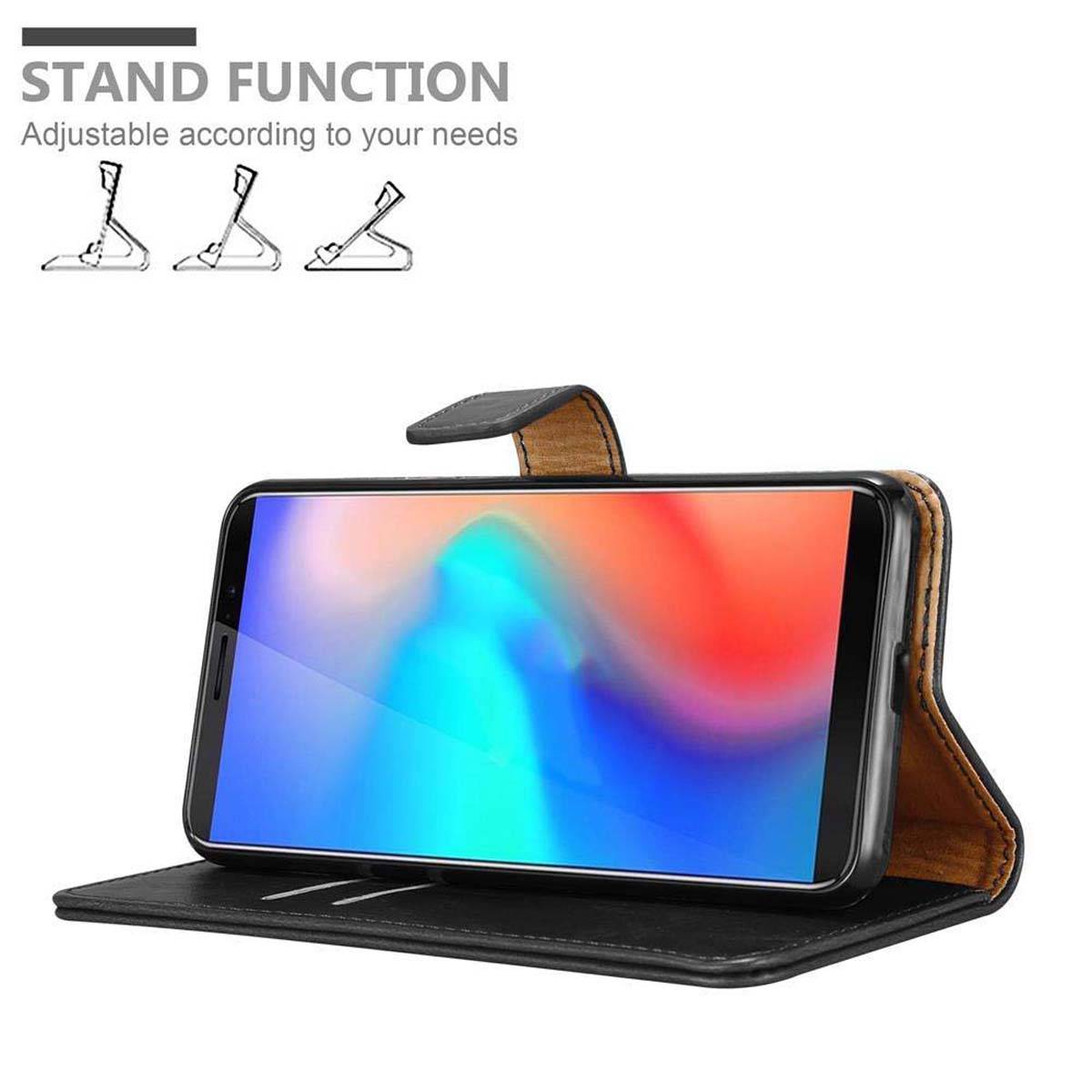 Cadorabo Hülle für Cubot J3 PRO Schutzhülle in Schwarz Handyhülle Book Tasche Case Etui Luxury