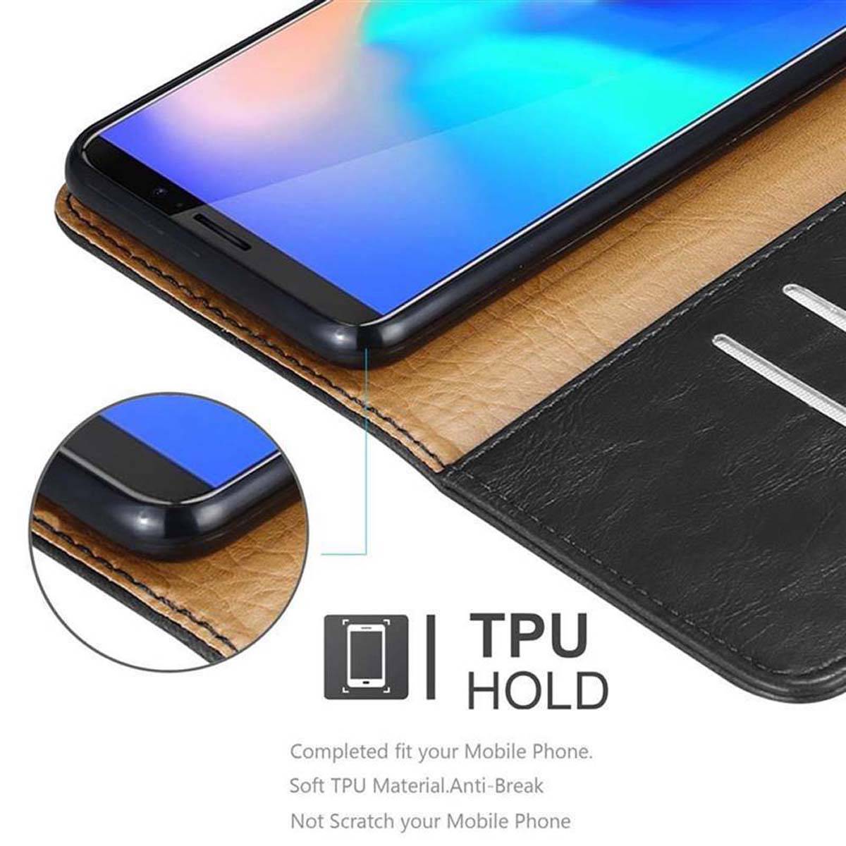 Cadorabo Hülle für Cubot J3 PRO Schutzhülle in Schwarz Handyhülle Book Tasche Case Etui Luxury