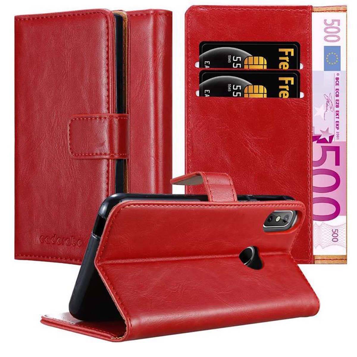 Cadorabo Hülle für Cubot J3 PRO Schutzhülle in Rot Handyhülle Book Tasche Case Etui Luxury