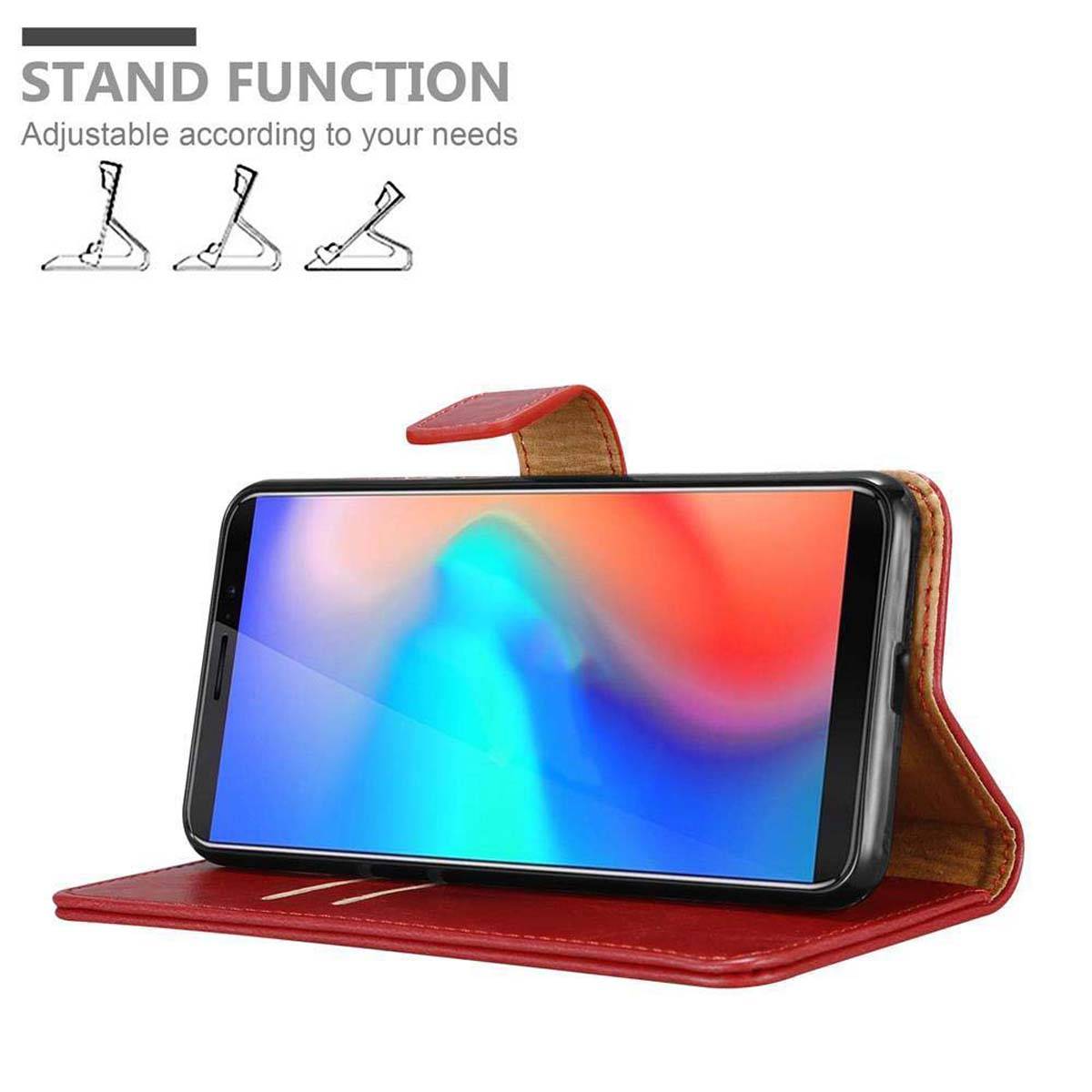 Cadorabo Hülle für Cubot J3 PRO Schutzhülle in Rot Handyhülle Book Tasche Case Etui Luxury