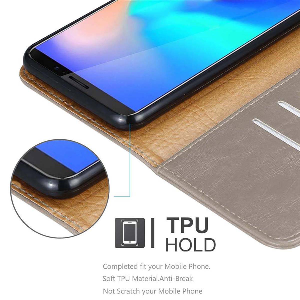 Cadorabo Hülle für Cubot J3 PRO Schutzhülle in Braun Handyhülle Book Tasche Case Etui Luxury