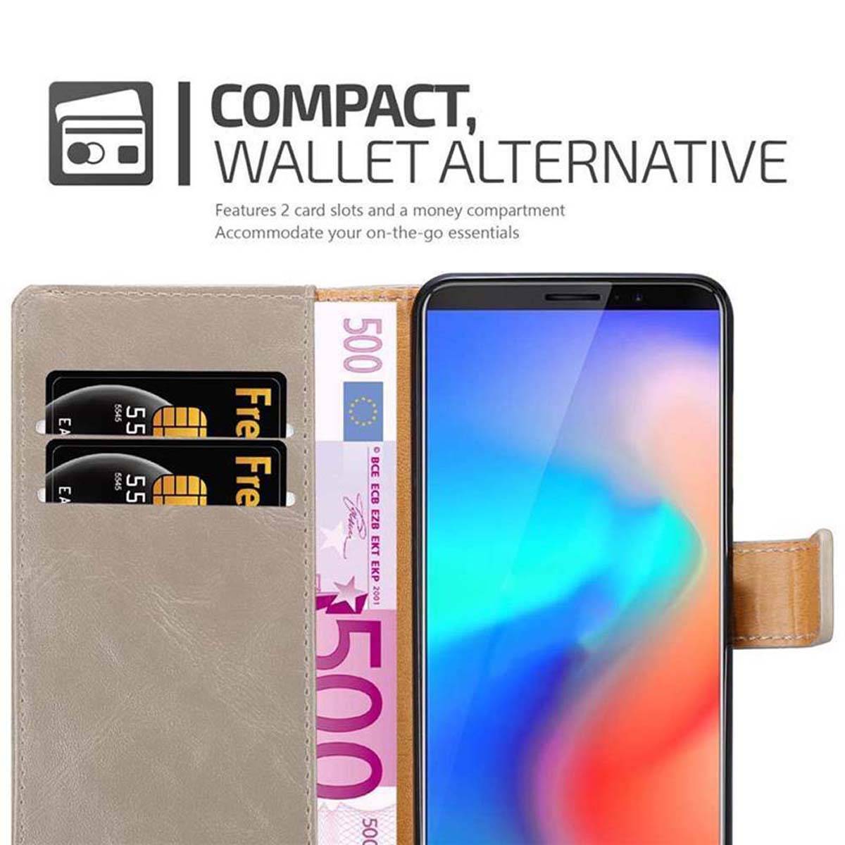 Cadorabo Hülle für Cubot J3 PRO Schutzhülle in Braun Handyhülle Book Tasche Case Etui Luxury