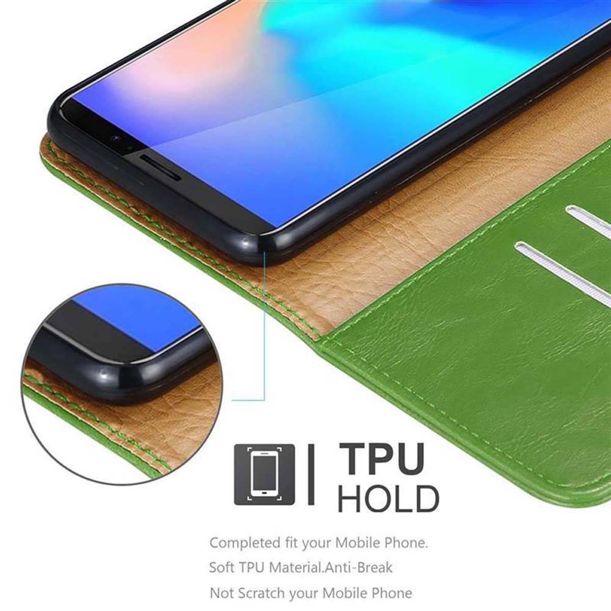 Cadorabo Hülle für Cubot J3 PRO Schutzhülle in Grün Handyhülle Book Tasche Case Etui Luxury