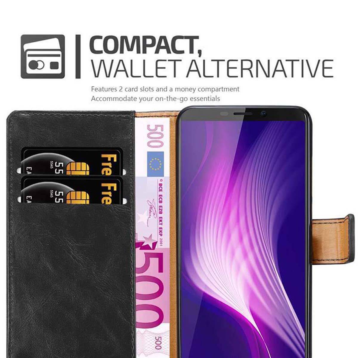 Cadorabo Hülle für Cubot NOVA Schutzhülle in Schwarz Handyhülle Book Tasche Case Etui Luxury