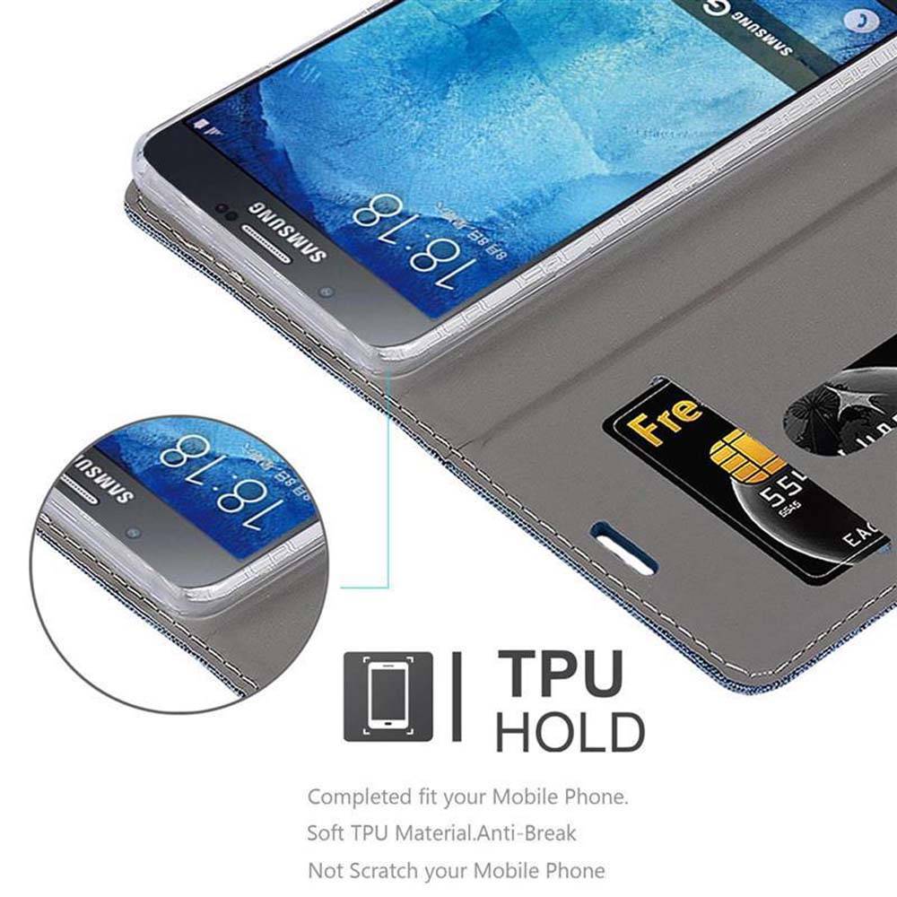 Cadorabo Hülle für Samsung Galaxy A8 2015 Schutzhülle in Blau Handy Hülle Etui Book Case Cover