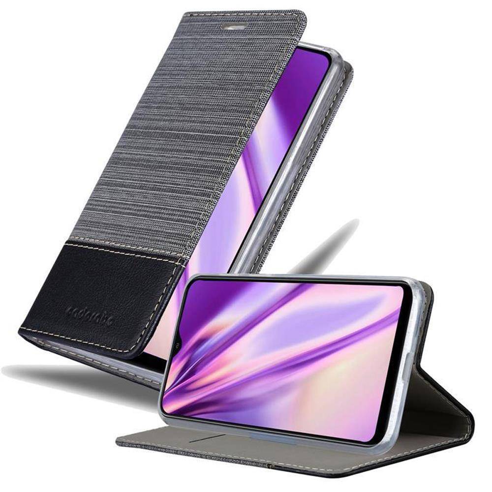 Cadorabo Hülle für Samsung Galaxy A10 / M10 Schutzhülle in Grau Handy Hülle Etui Book Case Cover