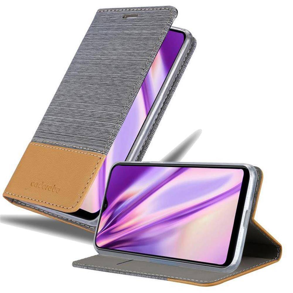 Cadorabo Hülle für Samsung Galaxy A10 / M10 Schutzhülle in Grau Handy Hülle Etui Book Case Cover