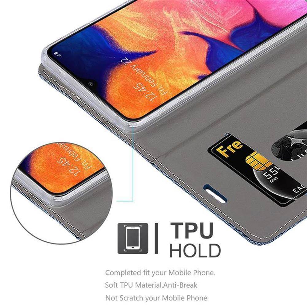 Cadorabo Hülle für Samsung Galaxy A10 / M10 Schutzhülle in Blau Handy Hülle Etui Book Case Cover