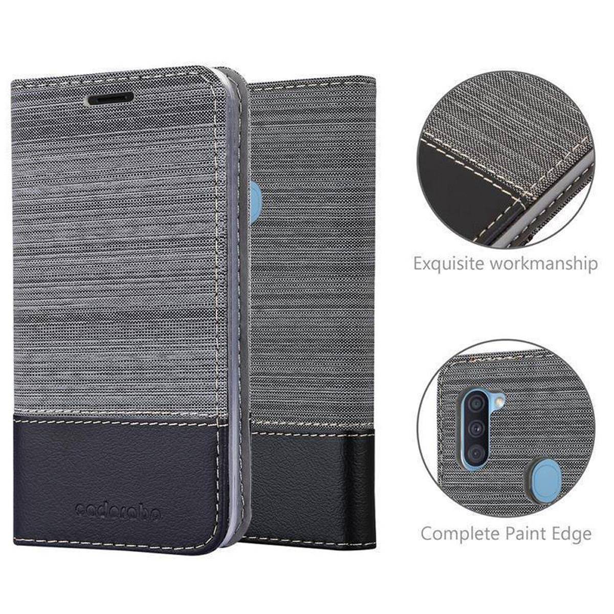 Cadorabo Hülle für Samsung Galaxy A11 / M11 Schutzhülle in Grau Handy Hülle Etui Book Case Cover