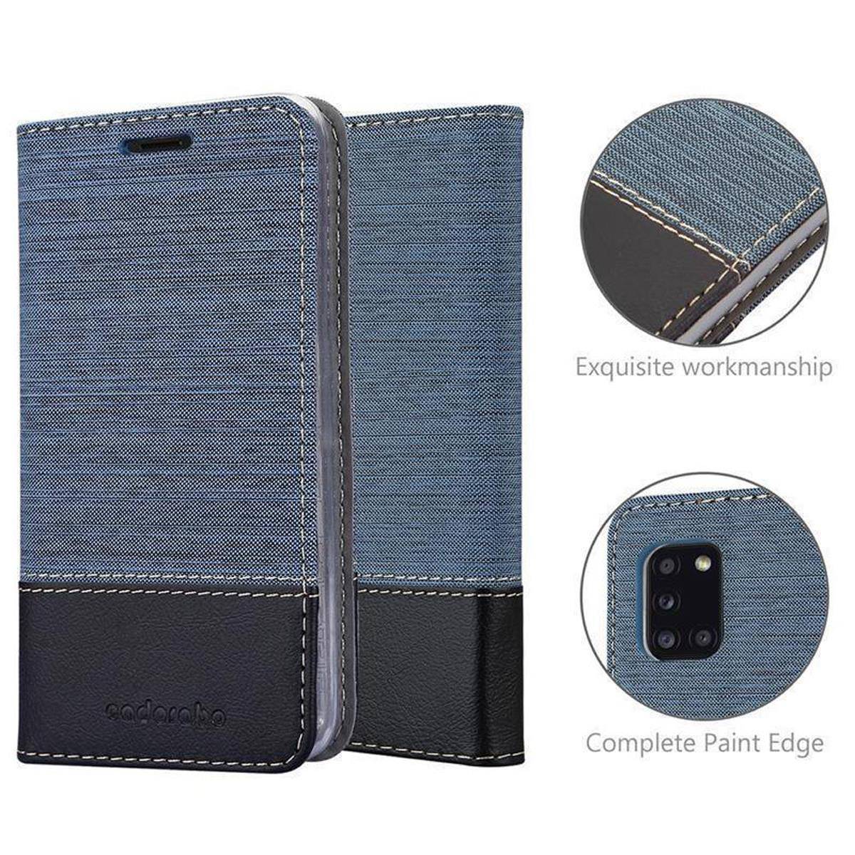 Cadorabo Hülle für Samsung Galaxy A31 Schutzhülle in Blau Handy Hülle Etui Book Case Cover