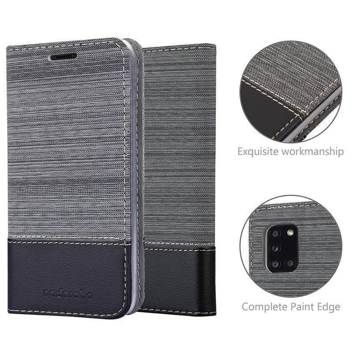 Cadorabo Hülle für Samsung Galaxy A31 Schutzhülle in Grau Handy Hülle Etui Book Case Cover