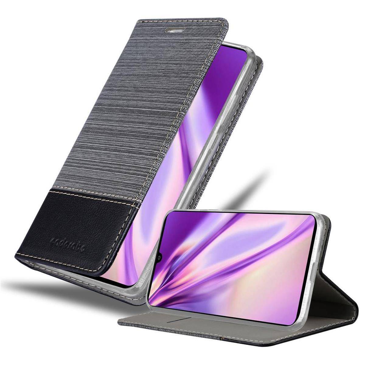 Cadorabo Hülle für Samsung Galaxy A41 Schutzhülle in Grau Handy Hülle Etui Book Case Cover
