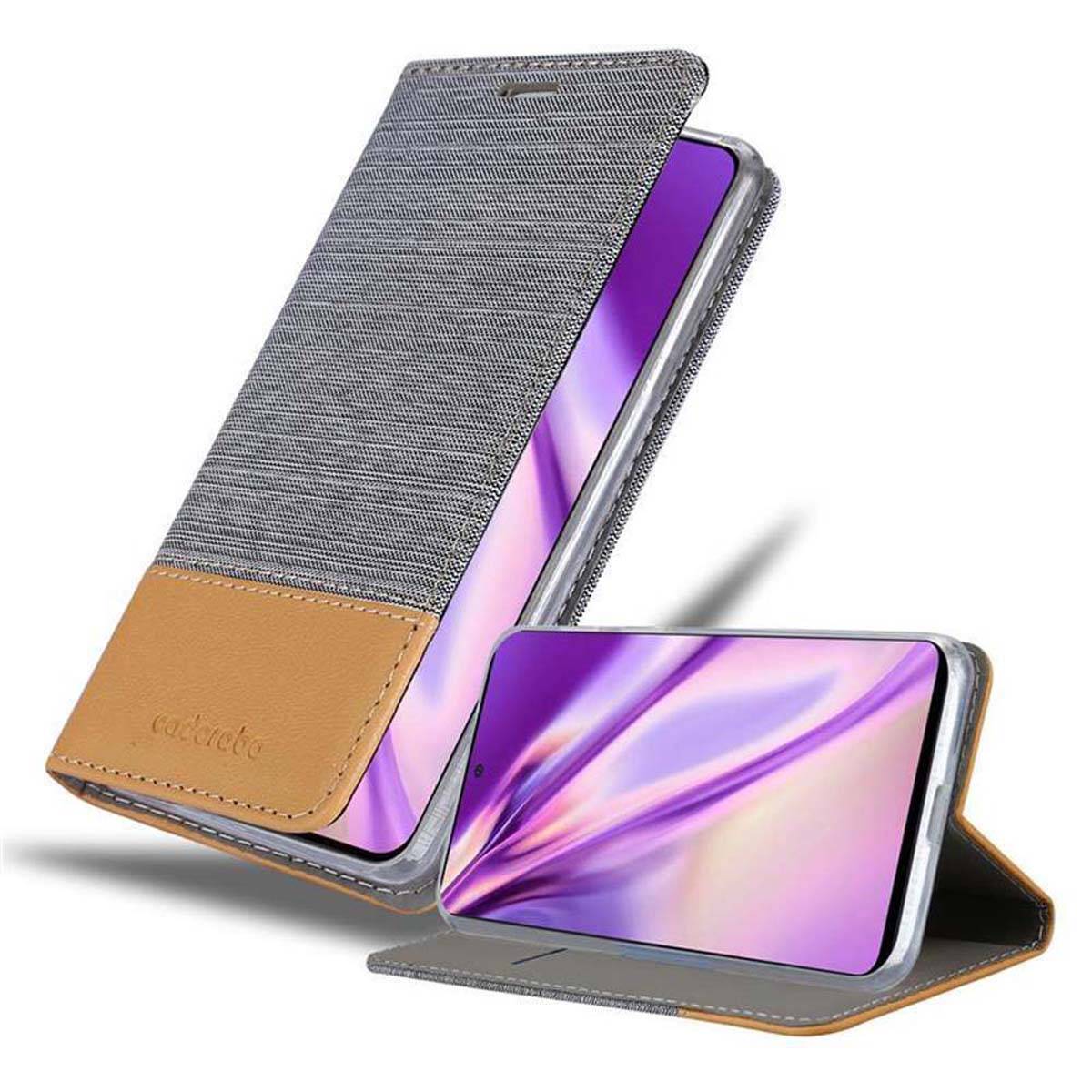 Cadorabo Hülle für Samsung Galaxy A71 4G Schutzhülle in Grau Handy Hülle Etui Book Case Cover