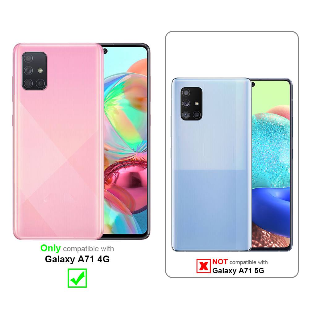 Cadorabo Hülle für Samsung Galaxy A71 4G Schutzhülle in Grau Handy Hülle Etui Book Case Cover