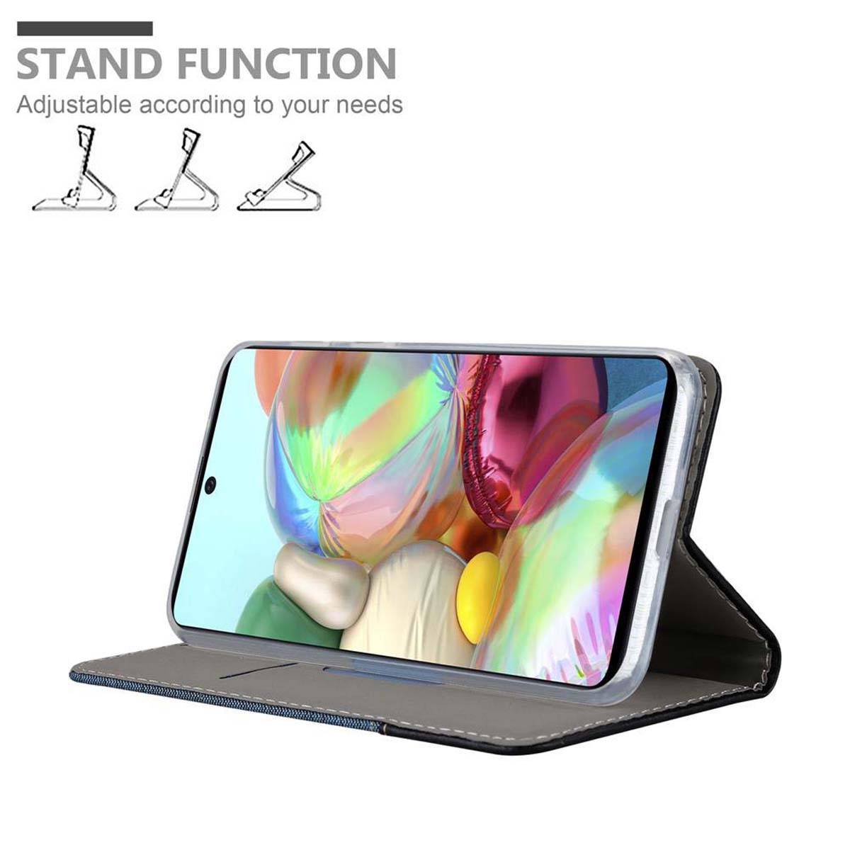 Cadorabo Hülle für Samsung Galaxy A71 4G Schutzhülle in Blau Handy Hülle Etui Book Case Cover