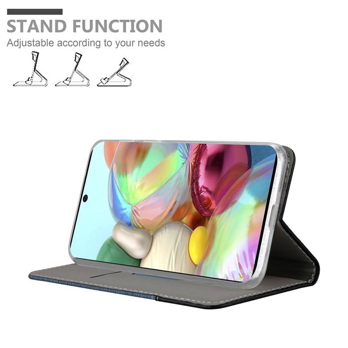 Cadorabo Hülle für Samsung Galaxy A71 5G Schutzhülle in Blau Handy Hülle Etui Book Case Cover