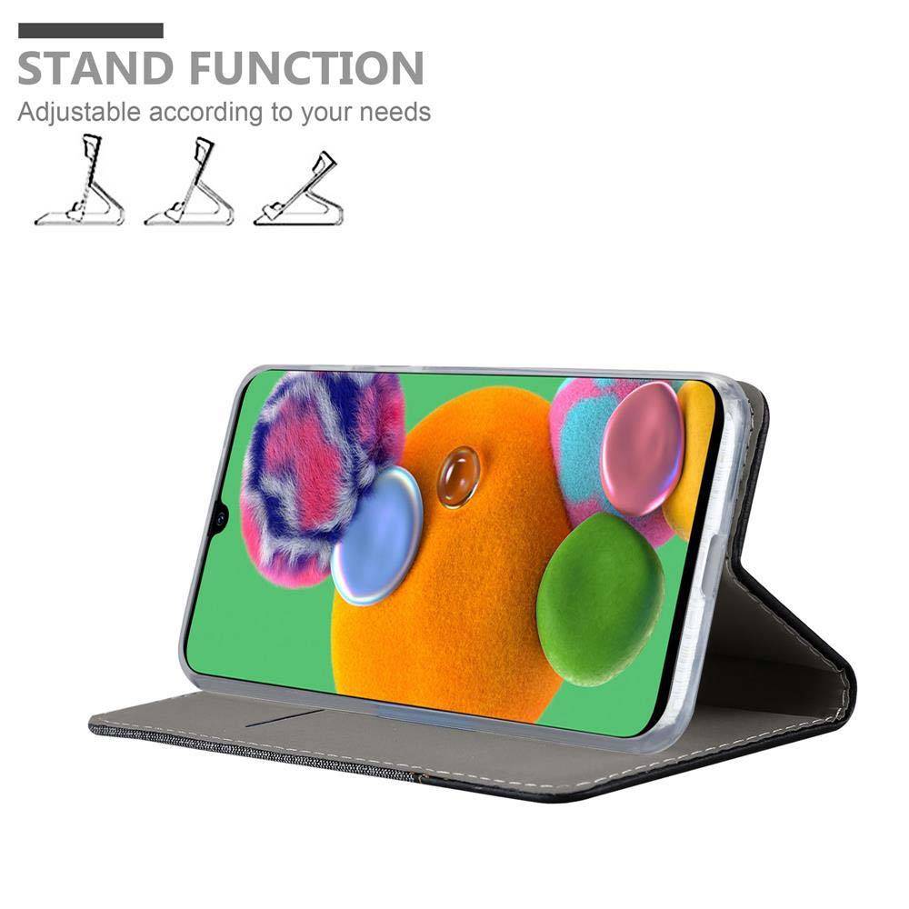 Cadorabo Hülle für Samsung Galaxy A90 5G Schutzhülle in Grau Handy Hülle Etui Book Case Cover