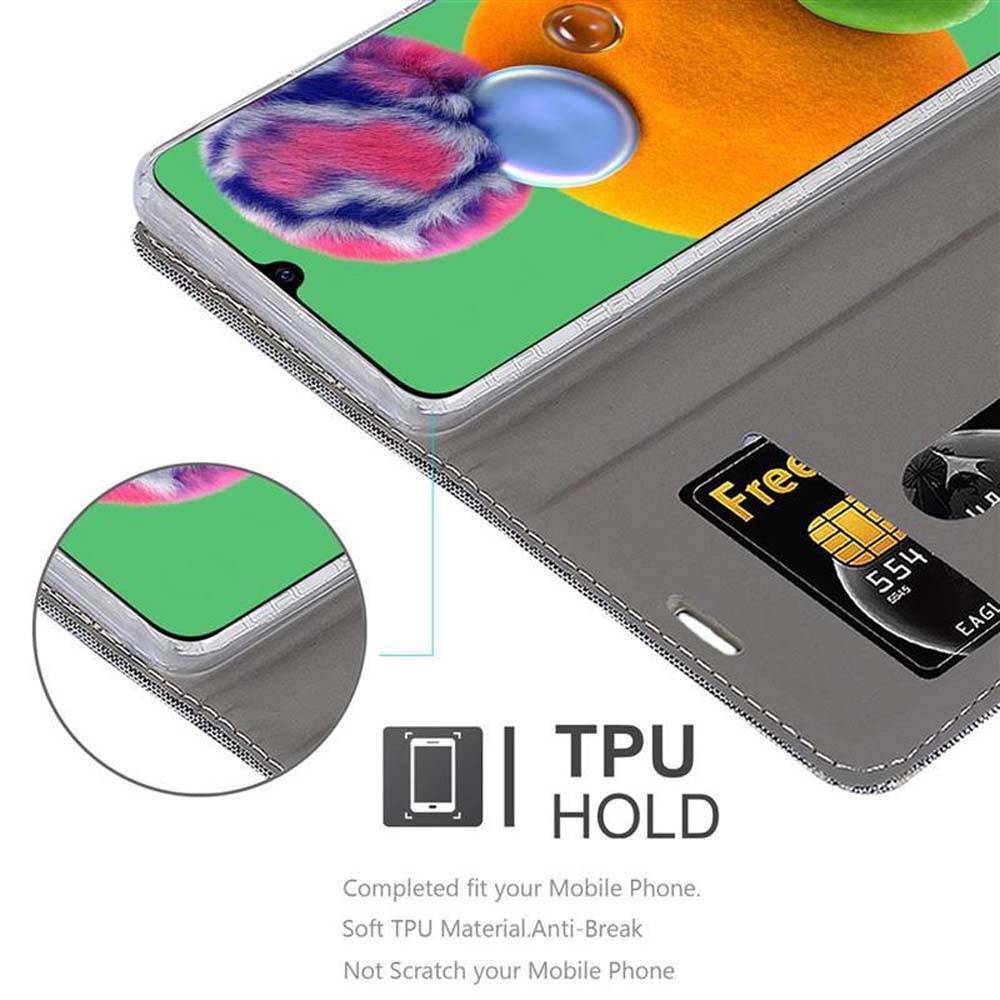 Cadorabo Hülle für Samsung Galaxy A90 5G Schutzhülle in Grau Handy Hülle Etui Book Case Cover