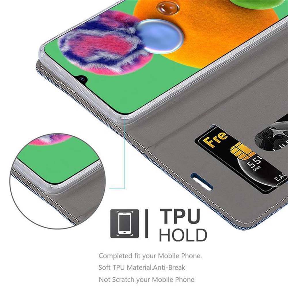 Cadorabo Hülle für Samsung Galaxy A90 5G Schutzhülle in Blau Handy Hülle Etui Book Case Cover