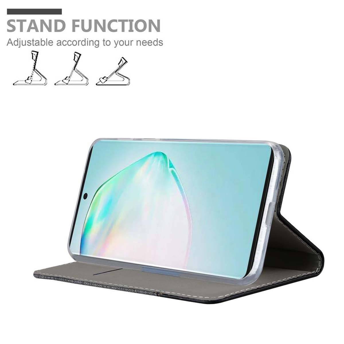 Cadorabo Hülle für Samsung Galaxy A91 / S10 LITE / M80s Schutzhülle in Grau Handy Hülle Etui Book Case Cover