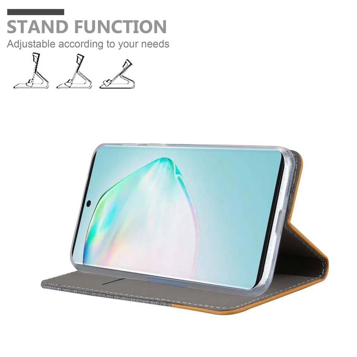 Cadorabo Hülle für Samsung Galaxy A91 / S10 LITE / M80s Schutzhülle in Grau Handy Hülle Etui Book Case Cover