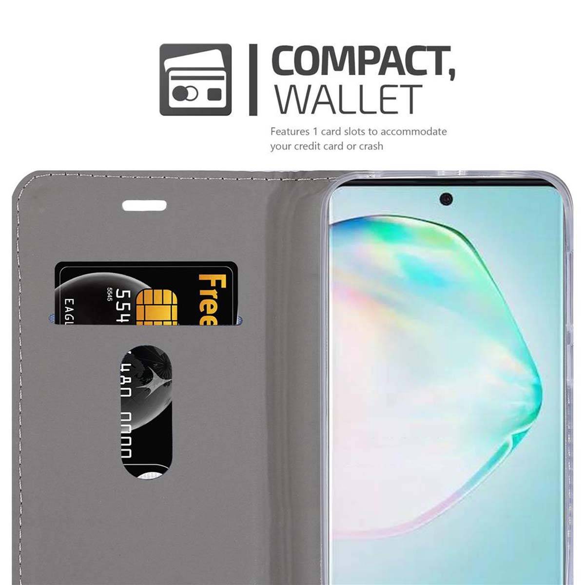 Cadorabo Hülle für Samsung Galaxy A91 / S10 LITE / M80s Schutzhülle in Grau Handy Hülle Etui Book Case Cover