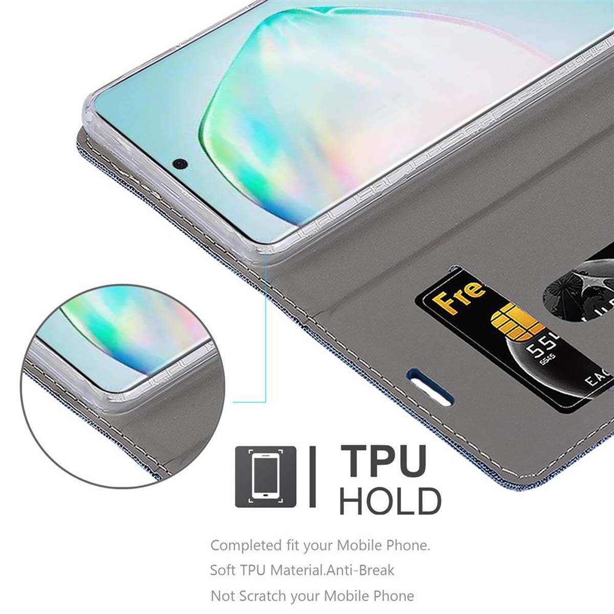 Cadorabo Hülle für Samsung Galaxy A91 / S10 LITE / M80s Schutzhülle in Blau Handy Hülle Etui Book Case Cover