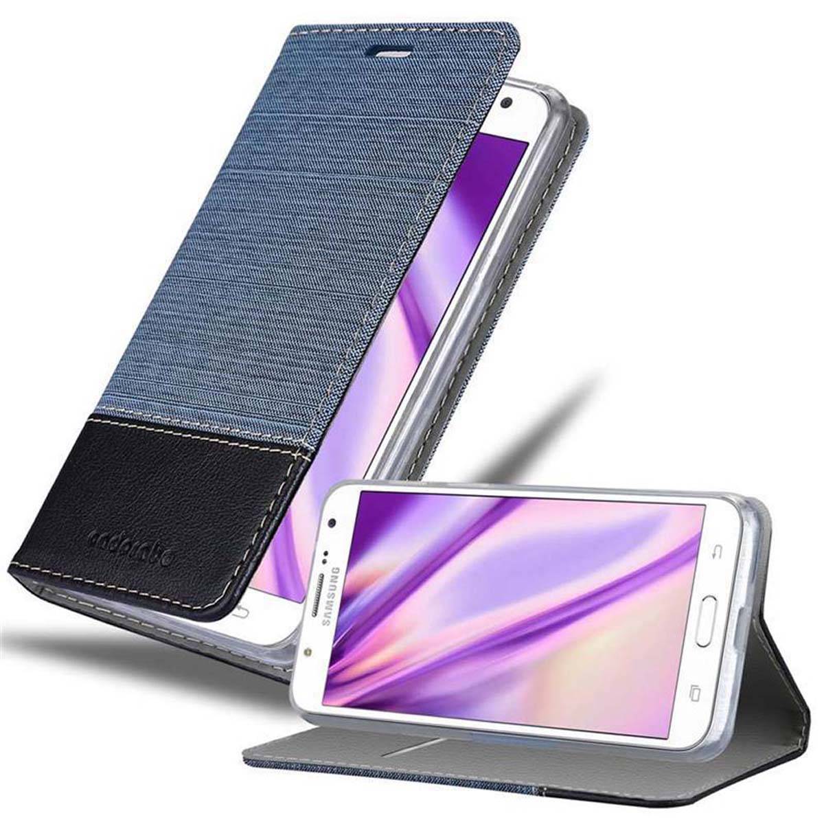 Cadorabo Hülle für Samsung Galaxy J7 2015 Schutzhülle in Blau Handy Hülle Etui Book Case Cover