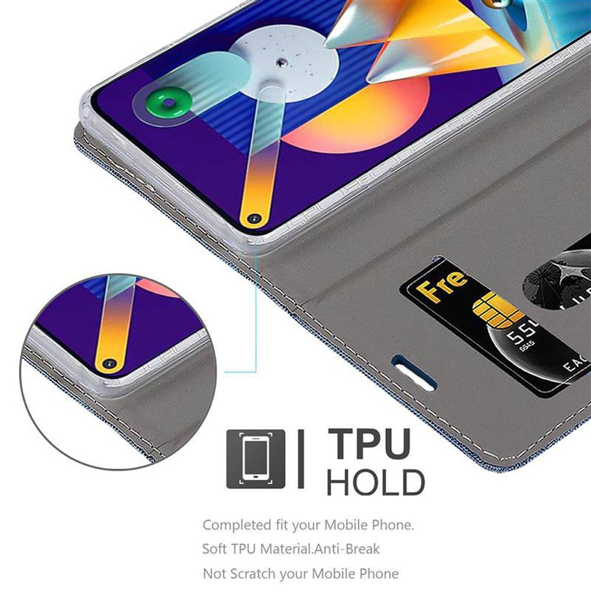 Cadorabo Hülle für Samsung Galaxy A11 / M11 Schutzhülle in Blau Handy Hülle Etui Book Case Cover