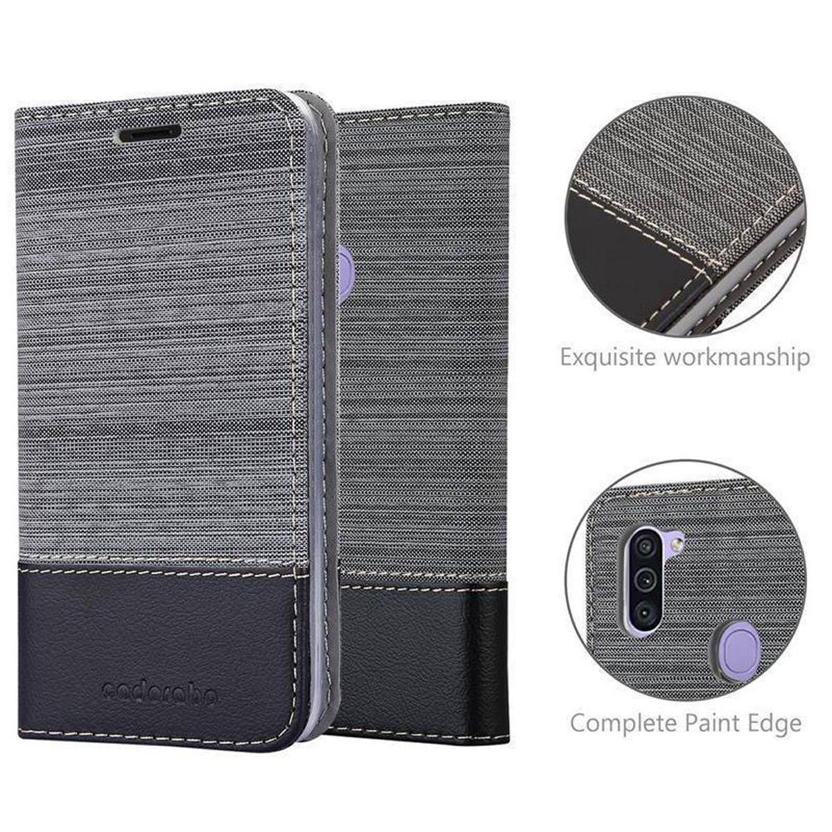 Cadorabo Hülle für Samsung Galaxy A11 / M11 Schutzhülle in Grau Handy Hülle Etui Book Case Cover