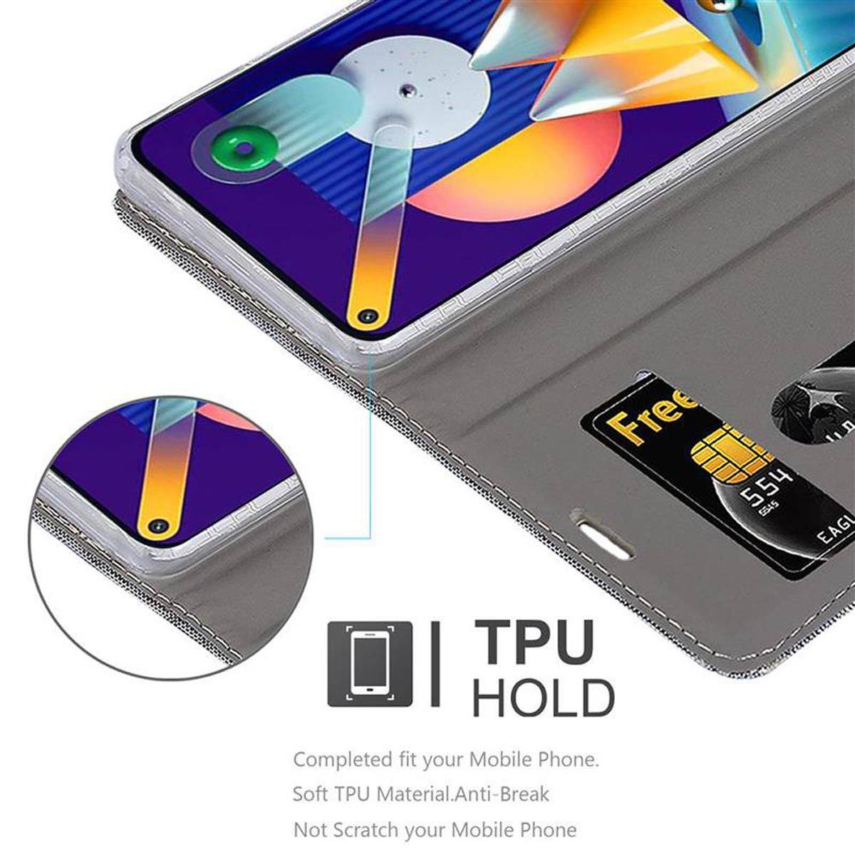 Cadorabo Hülle für Samsung Galaxy A11 / M11 Schutzhülle in Grau Handy Hülle Etui Book Case Cover