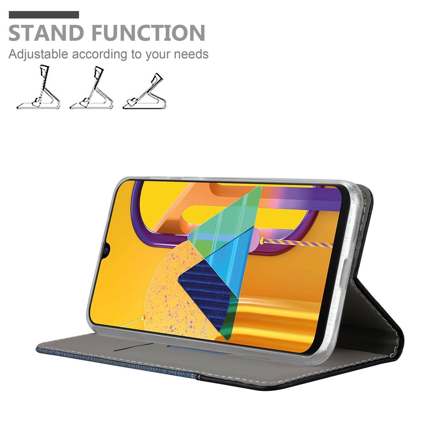 Cadorabo Hülle für Samsung Galaxy M21 / M30s Schutzhülle in Blau Handy Hülle Etui Book Case Cover