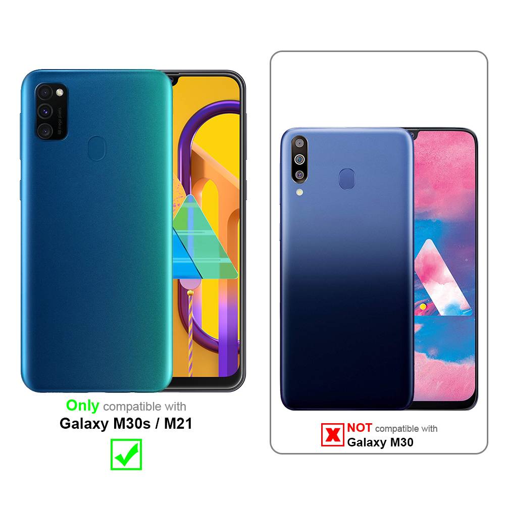 Cadorabo Hülle für Samsung Galaxy M21 / M30s Schutzhülle in Grau Handy Hülle Etui Book Case Cover