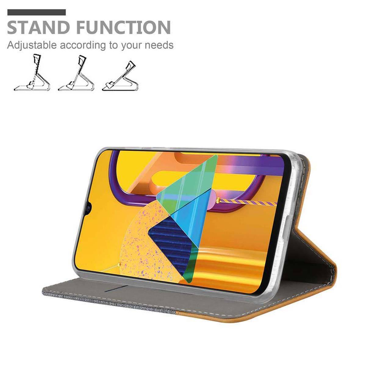 Cadorabo Hülle für Samsung Galaxy M21 / M30s Schutzhülle in Grau Handy Hülle Etui Book Case Cover